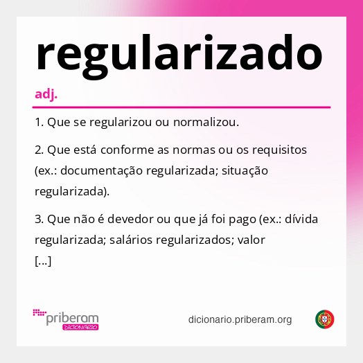 Significado de regularizado