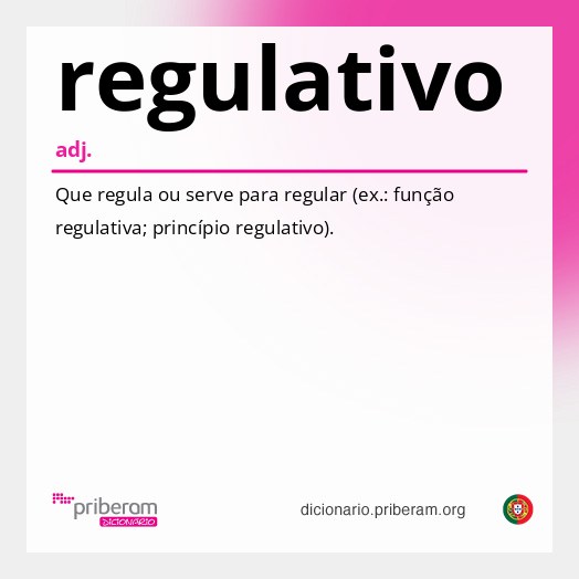 Significado de regulativo