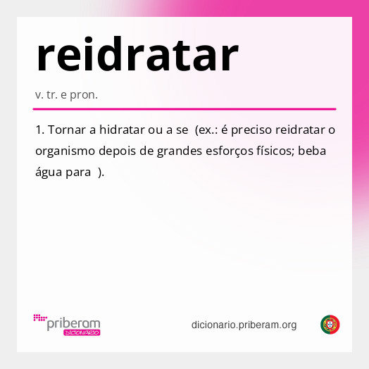 Significado de reidratar