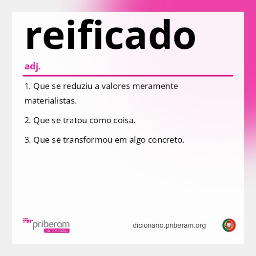 Significado de reificado