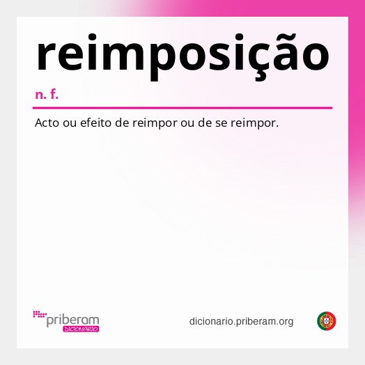 Significado de reimposição