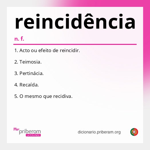 Significado de reincidência