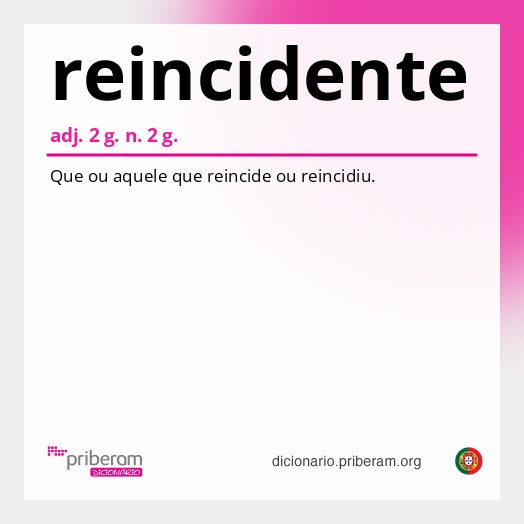 Significado de reincidente