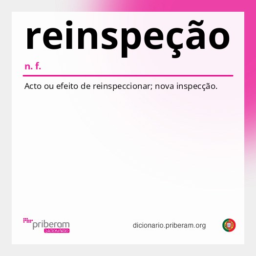 Significado de reinspeção