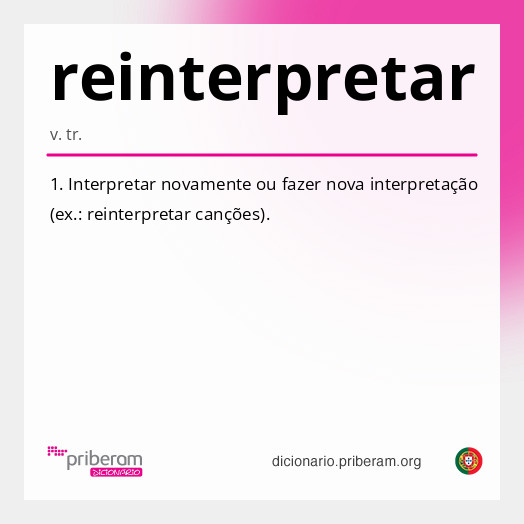 Significado de reinterpretar