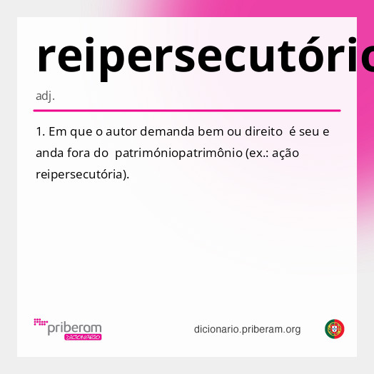 Significado de reipersecutório