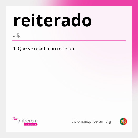 Significado de reiterado