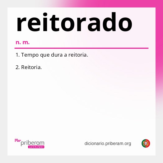 Significado de reitorado