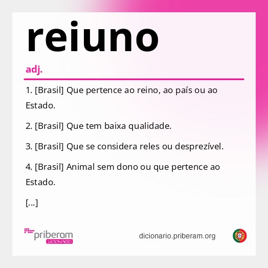 Significado de reiuno