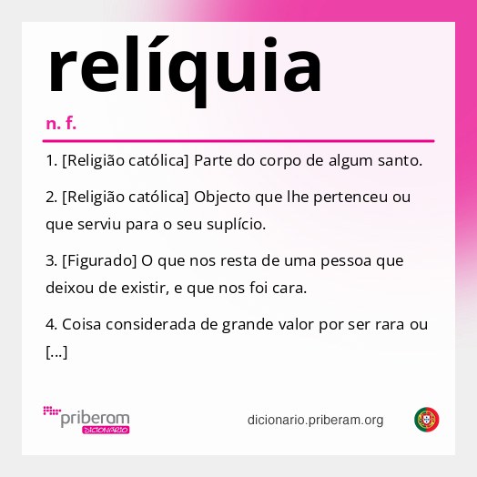 Significado de relíquia