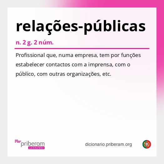 Significado de relações-públicas