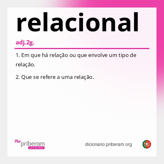 Significado de relacional