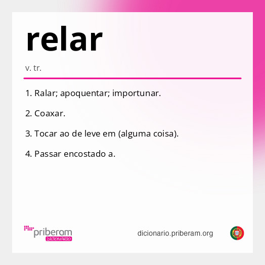 Significado de relar