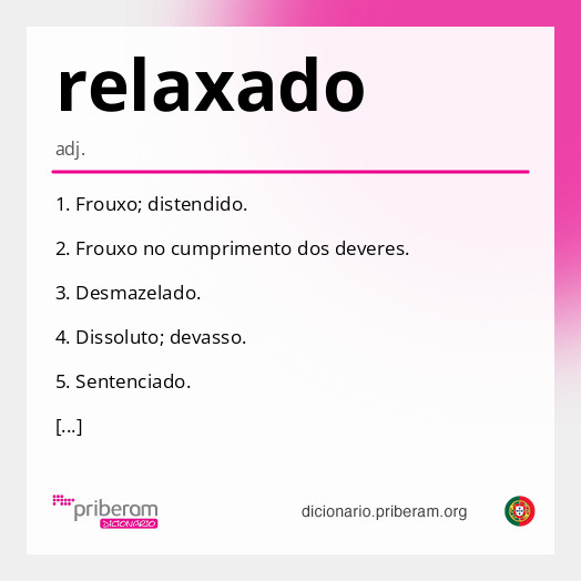 Significado de relaxado