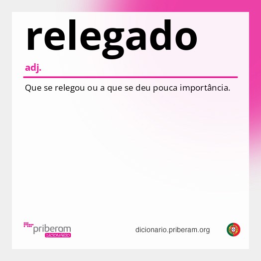 Significado de relegado