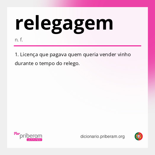 Significado de relegagem