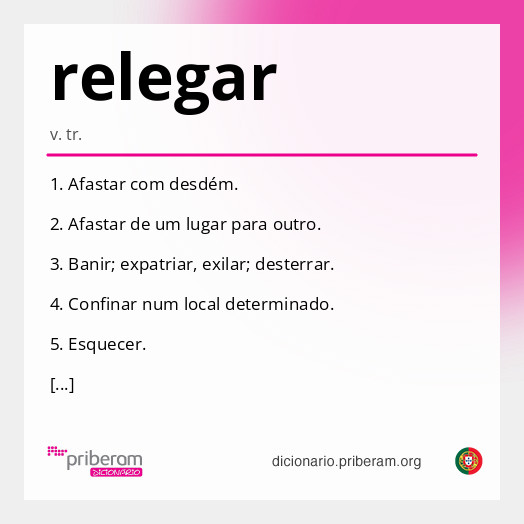 Significado de relegar