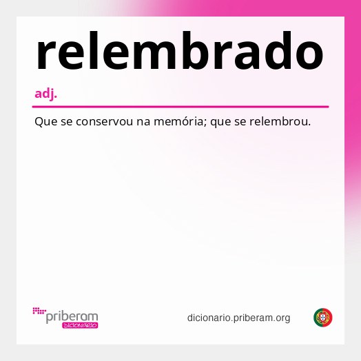 Significado de relembrado