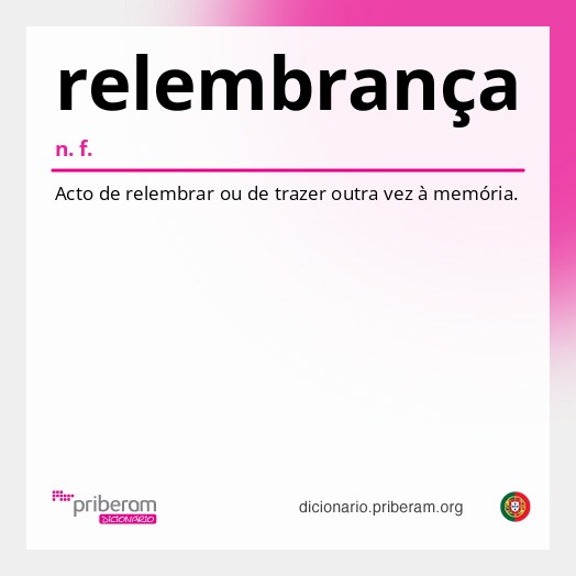 Significado de relembrança