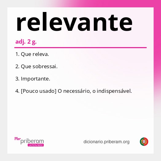 Significado de relevante