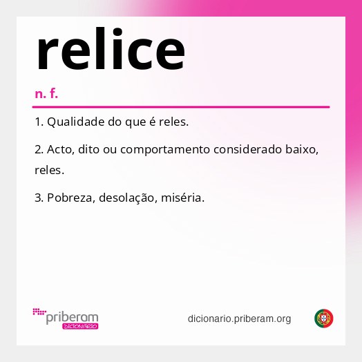 Significado de relice