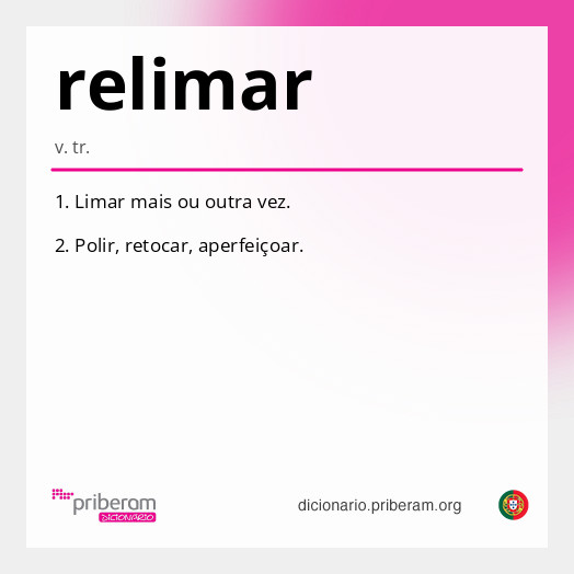 Significado de relimar