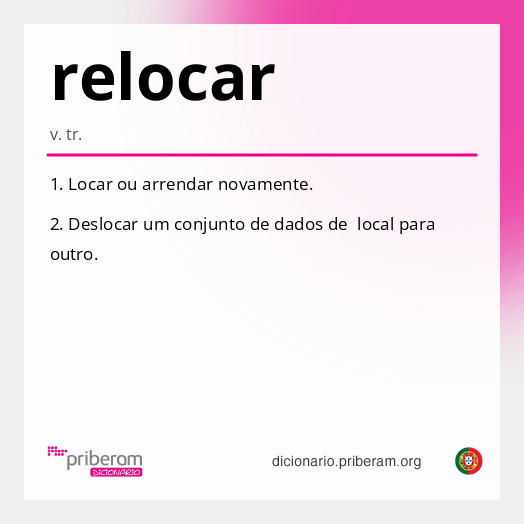 Significado de relocar