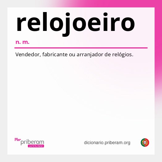 Significado de relojoeiro