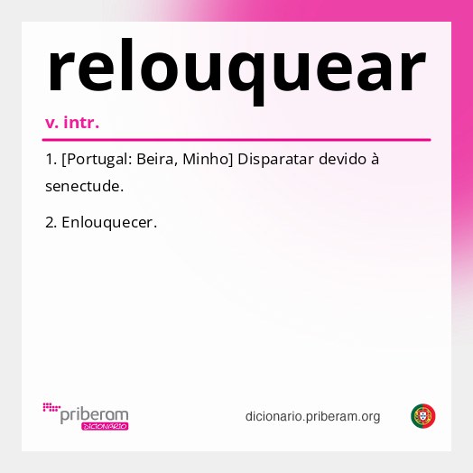 Significado de relouquear