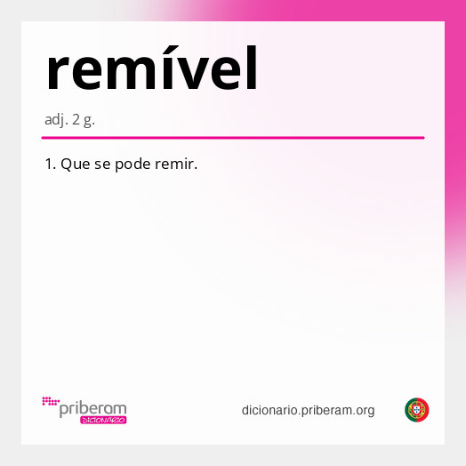 Significado de remível
