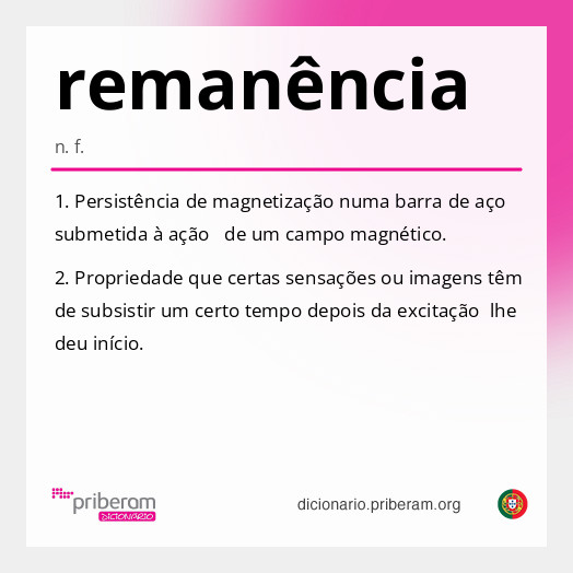 Significado de remanência