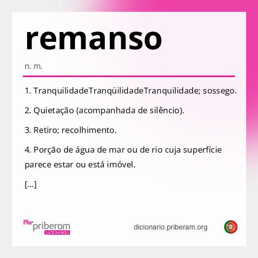 Significado de remanso