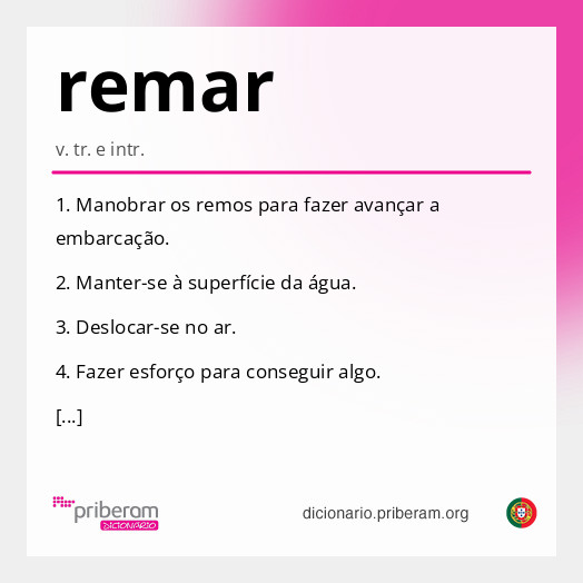 Significado de remar