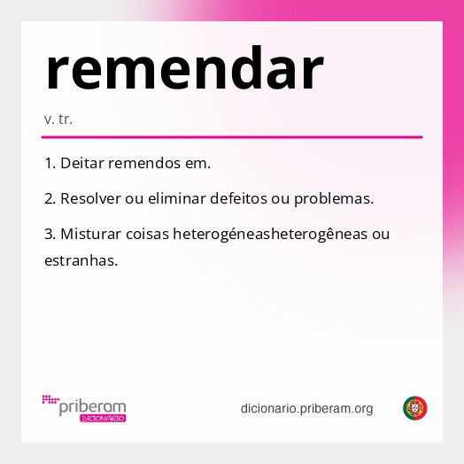 Significado de remendar