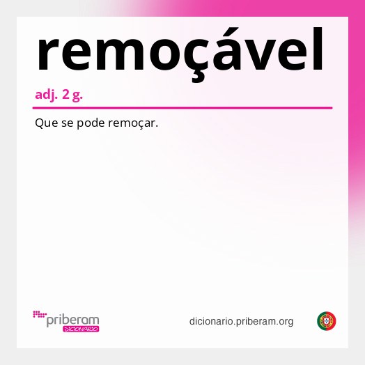 Significado de remoçável