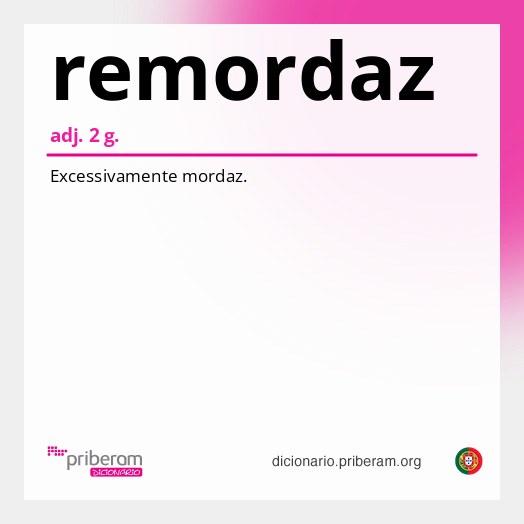 Significado de remordaz