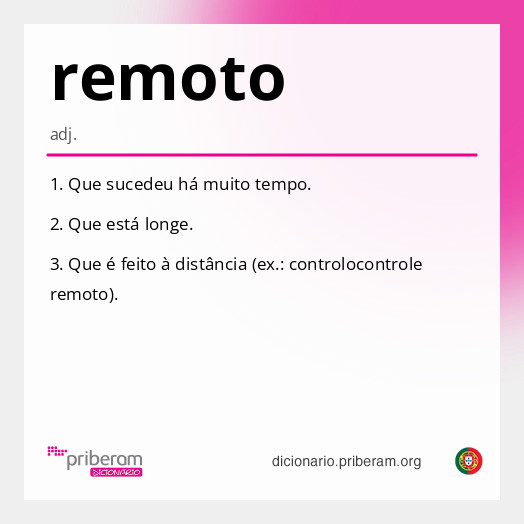 Significado de remoto