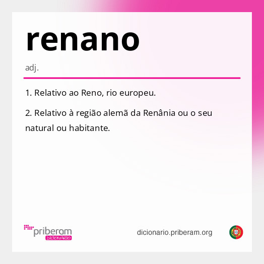 Significado de renano
