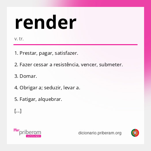 Significado de render