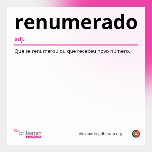 Significado de renumerado