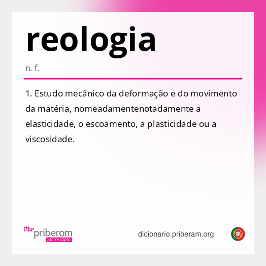 Significado de reologia