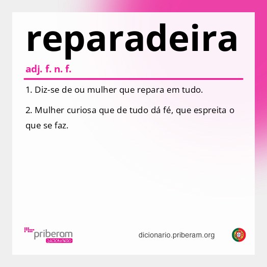 Significado de reparadeira