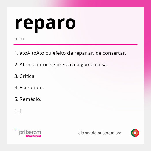 Significado de reparo