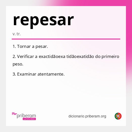 Significado de repesar
