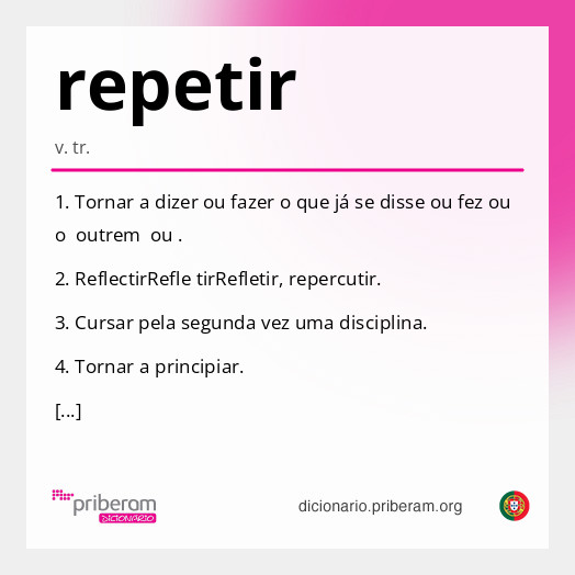 Significado de repetir