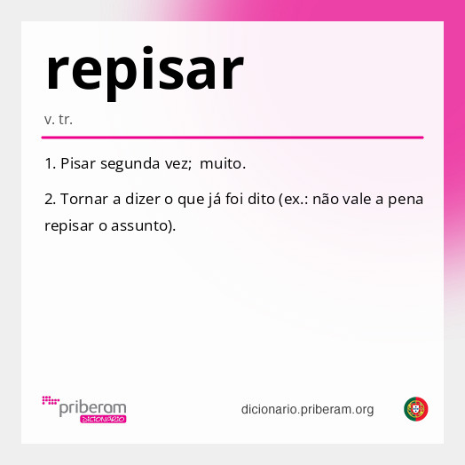 Significado de repisar