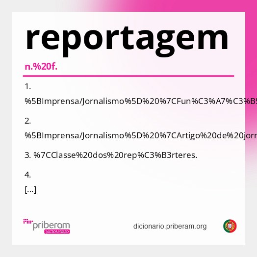 Significado de reportagem