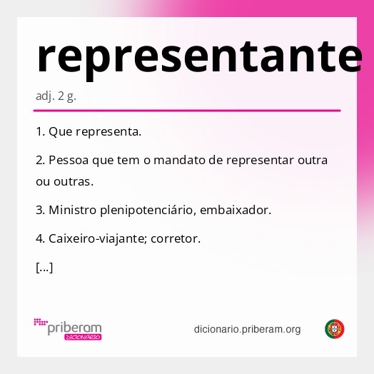 Significado de representante