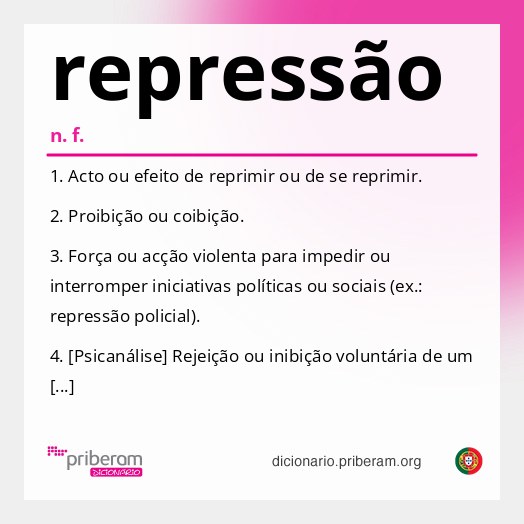 Significado de repressão