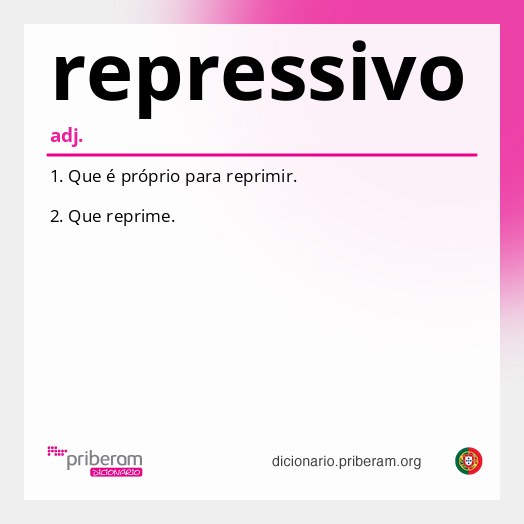 Significado de repressivo